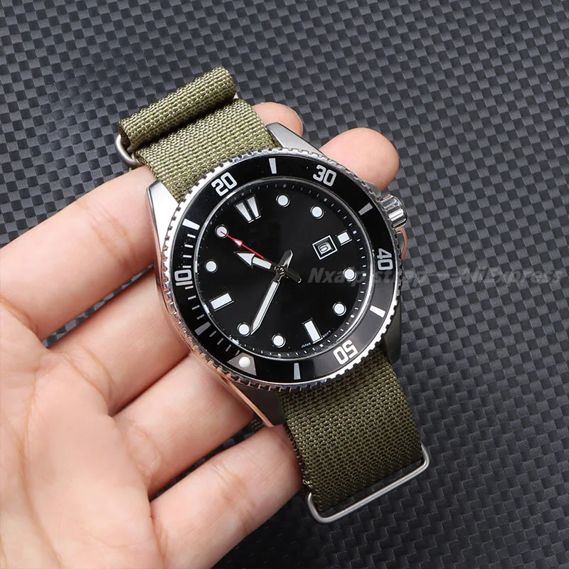 Ribbed Nylon Watch Strap 18mm  - مراجعة Nato Strap Nylon وسعره