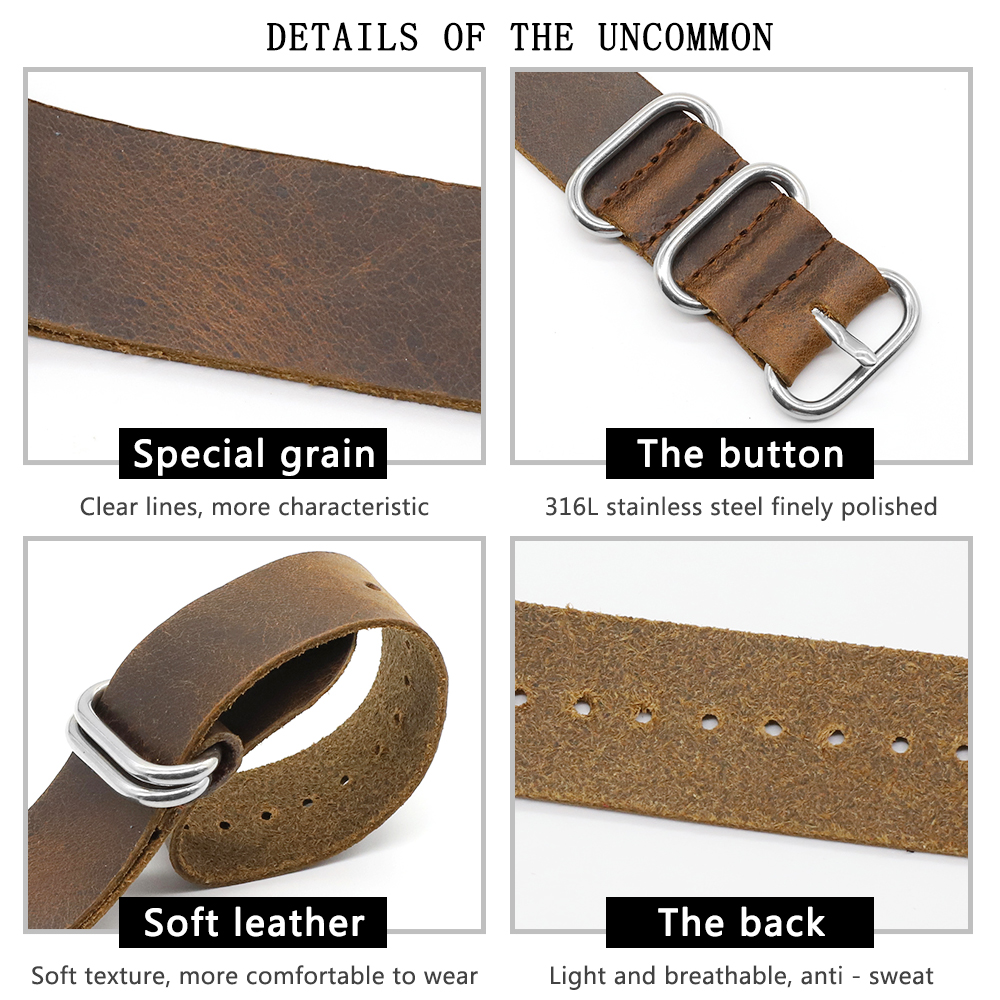 Genuine Leather Watch Band 18m - مراجعة Suede Strap Watch وسعره