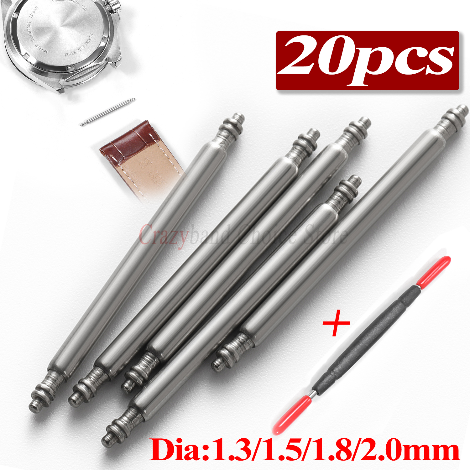 20pcs Metals Watch Band Pins 1 - مراجعة Spring Bar Tool Set وسعره