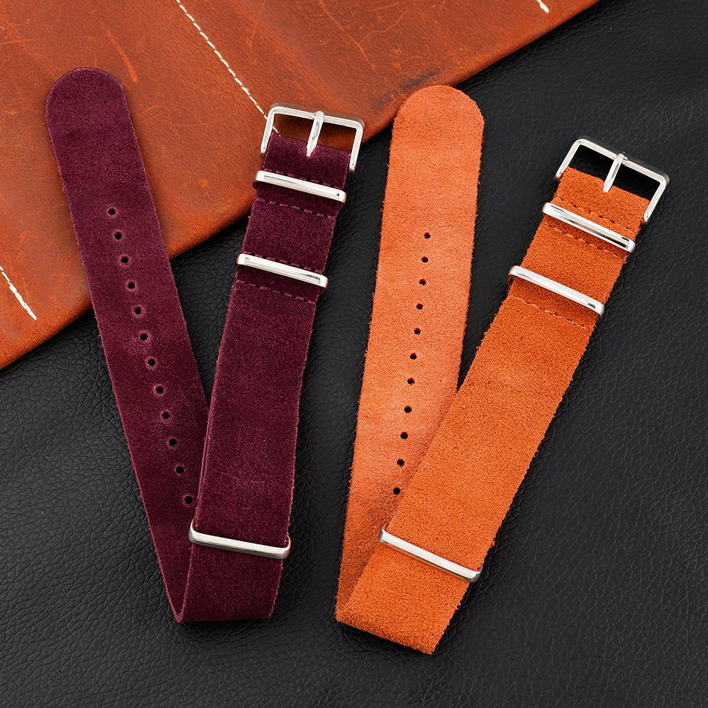 18mm 20mm 22mm Vintage Soft Su - مراجعة Suede Strap Watch وسعره