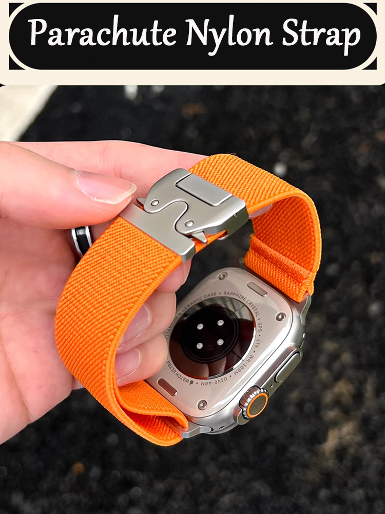 Straps For Apple Watch ultra 2 - مراجعة Parachute Strap Elastic وسعره