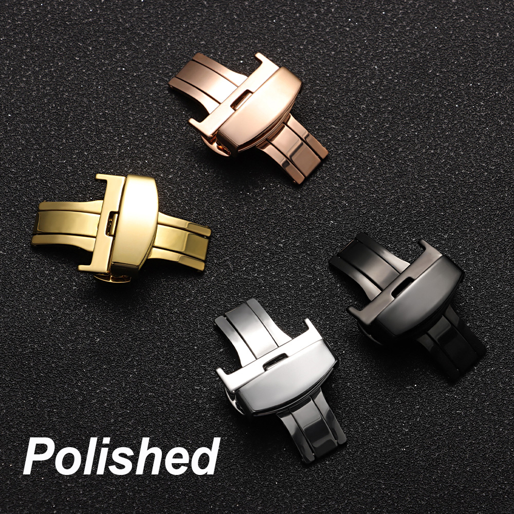 10/12/14/16/18/20/22mm Polishe - مراجعة Butterfly Clasp Deployant وسعره