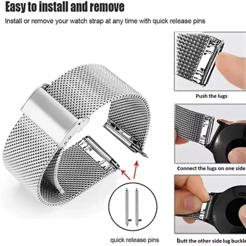 18mm Magnetic Milanese Bracele - مراجعة Milanese Loop Magnetic وسعره