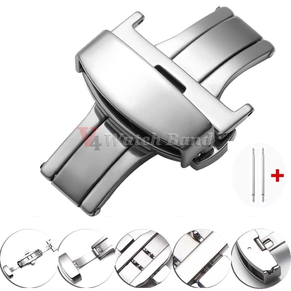 Polished Matte Double Button W - مراجعة Butterfly Clasp Deployant وسعره