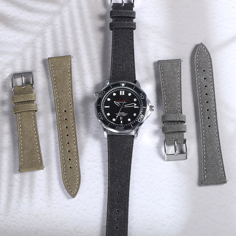 Handcrafted Slim Watch Strap 2 - مراجعة Canvas Strap Watch وسعره