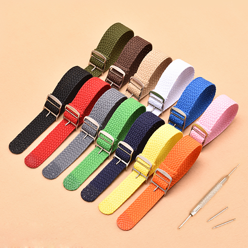 Nylon Weave Watch Strap for Pe - مراجعة Perlon Strap Woven وسعره
