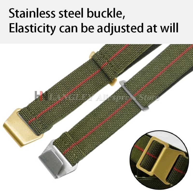 Elastic Nylon Watch Band for S - مراجعة Parachute Strap Elastic وسعره