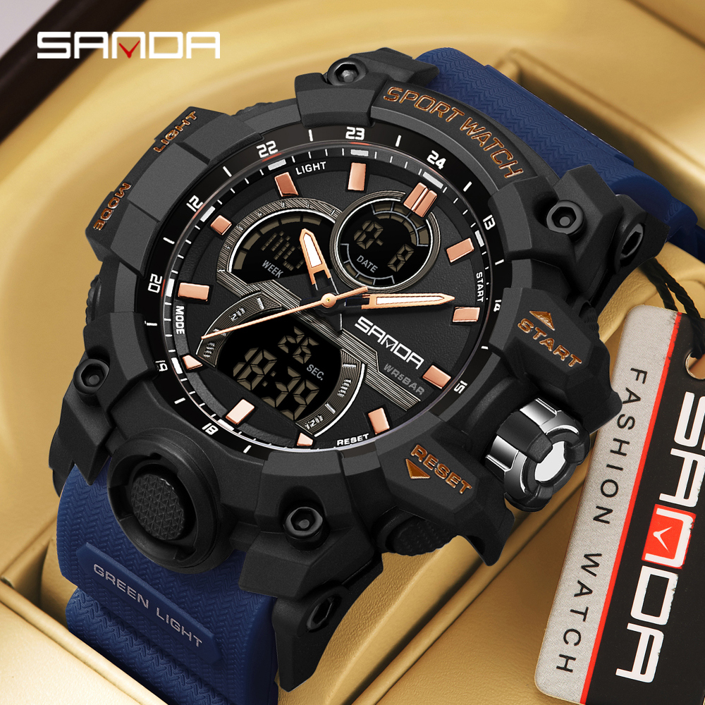 SANDA 6198 Men's Electronic Wa - مراجعة Rubber Strap Diver وسعره