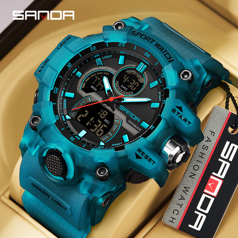 SANDA 6198 Men's Electronic Wa - مراجعة Rubber Strap Diver وسعره