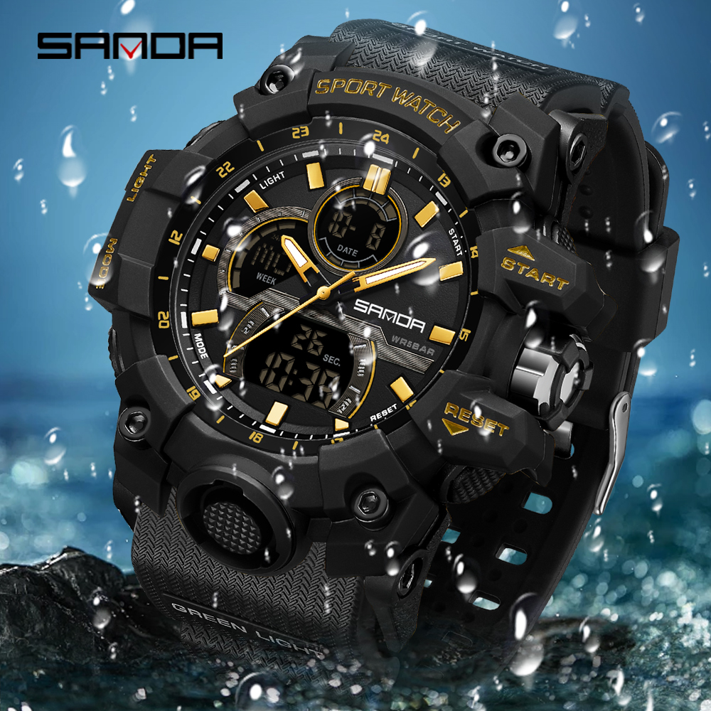 SANDA 6198 Men's Electronic Wa - مراجعة Rubber Strap Diver وسعره