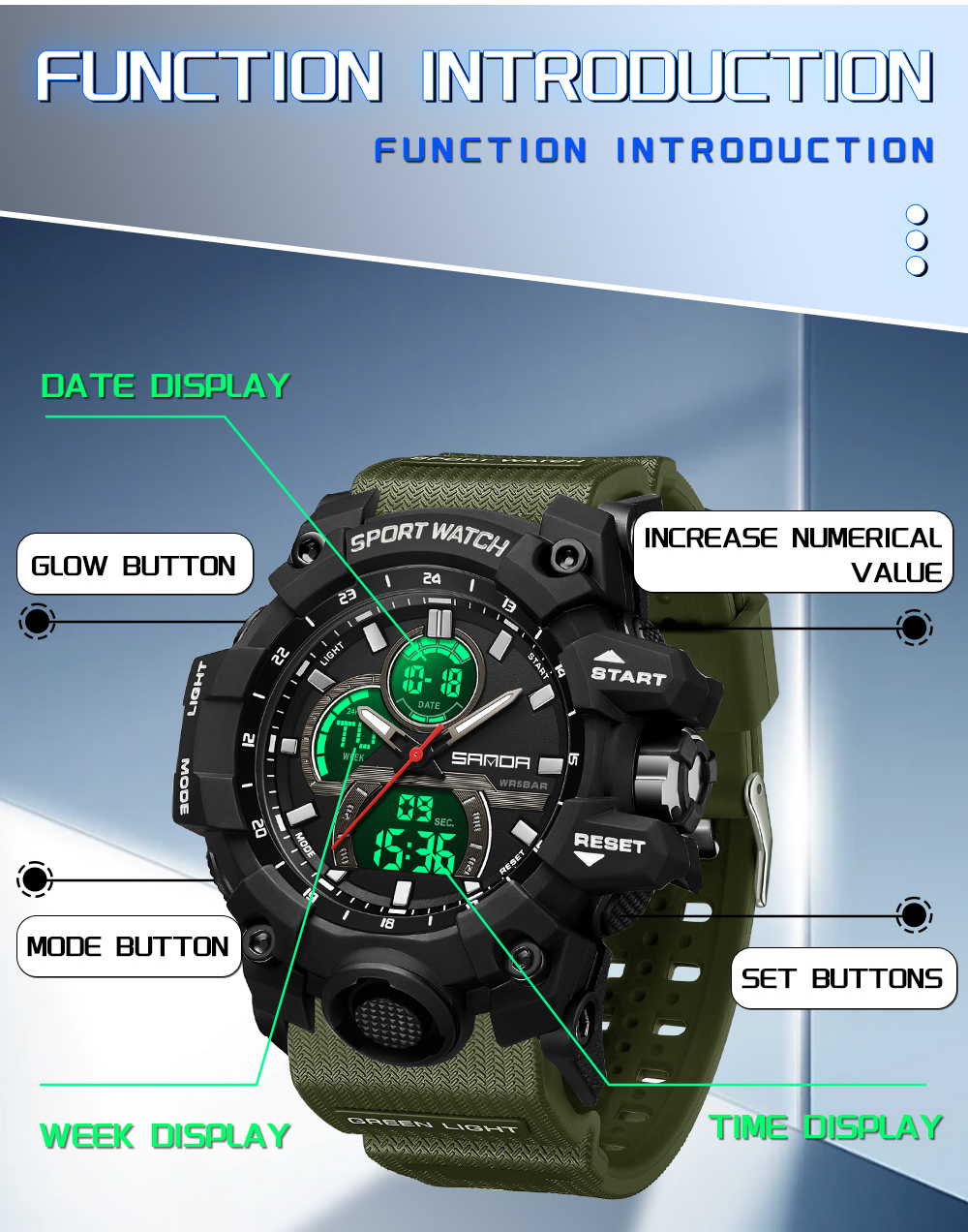 SANDA 6198 Men's Electronic Wa - مراجعة Rubber Strap Diver وسعره