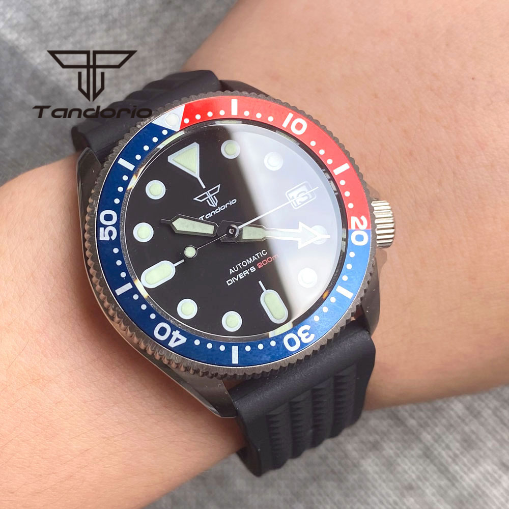Tandorio NH35A 37mm Automatic  - مراجعة Rubber Strap Diver وسعره