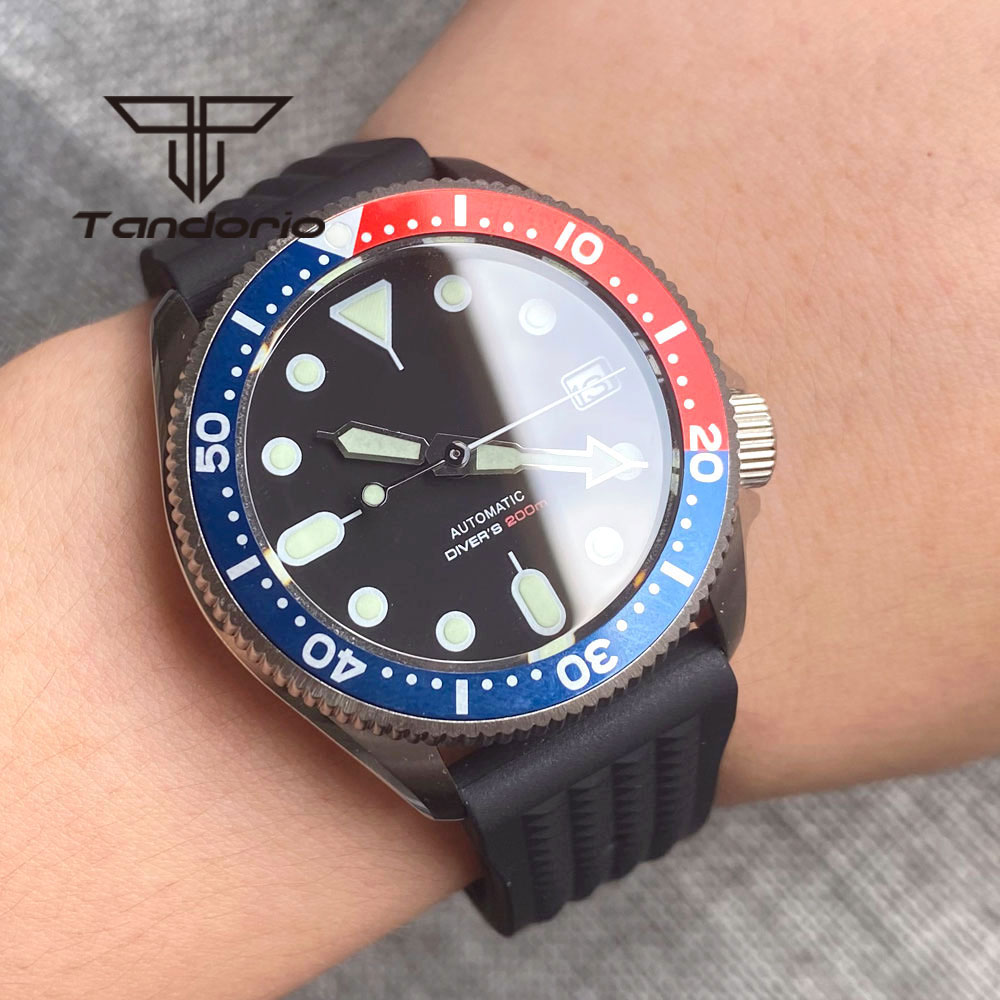 Tandorio NH35A 37mm Automatic  - مراجعة Rubber Strap Diver وسعره