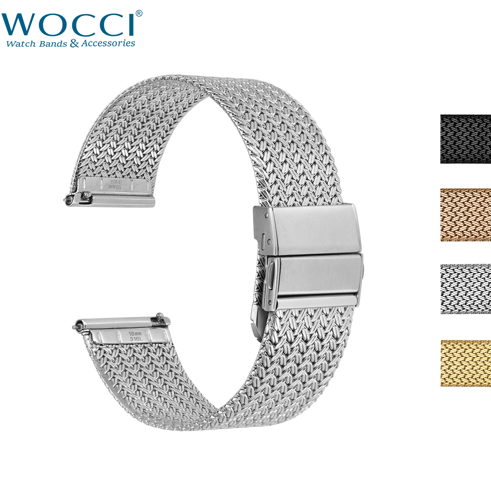 WOCCI Elite Metal Watch Band,  - مراجعة Mesh Strap Metal وسعره