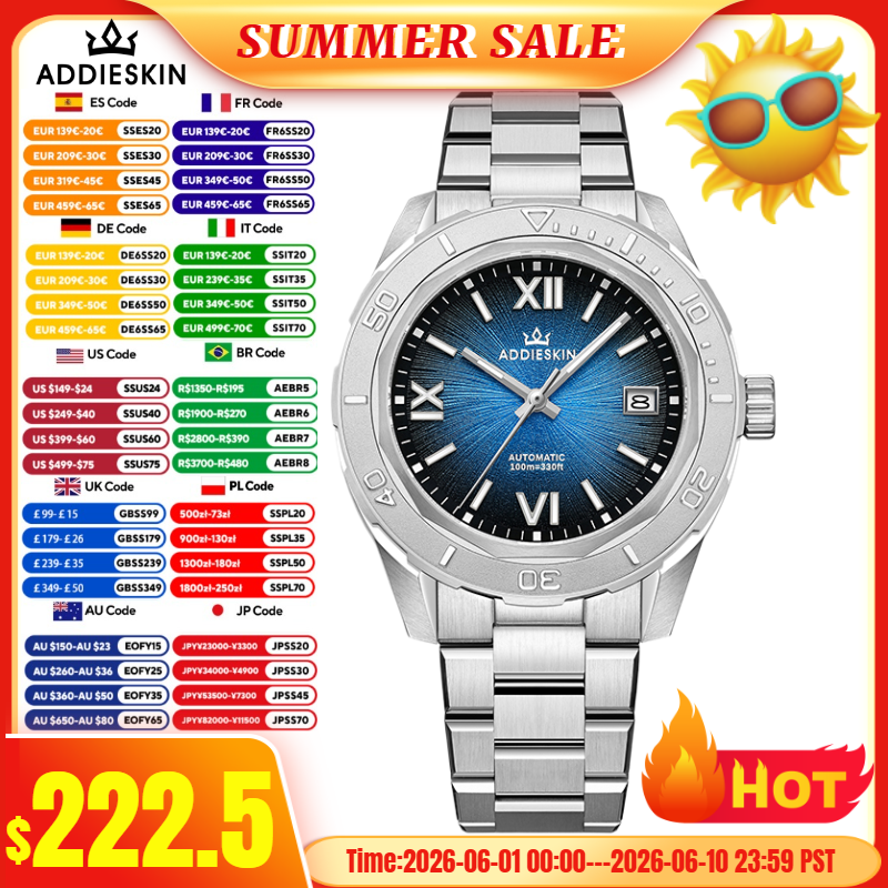 AddiesKin K002 Automatic Mecha - مراجعة Stainless Bracelet Diver وسعره