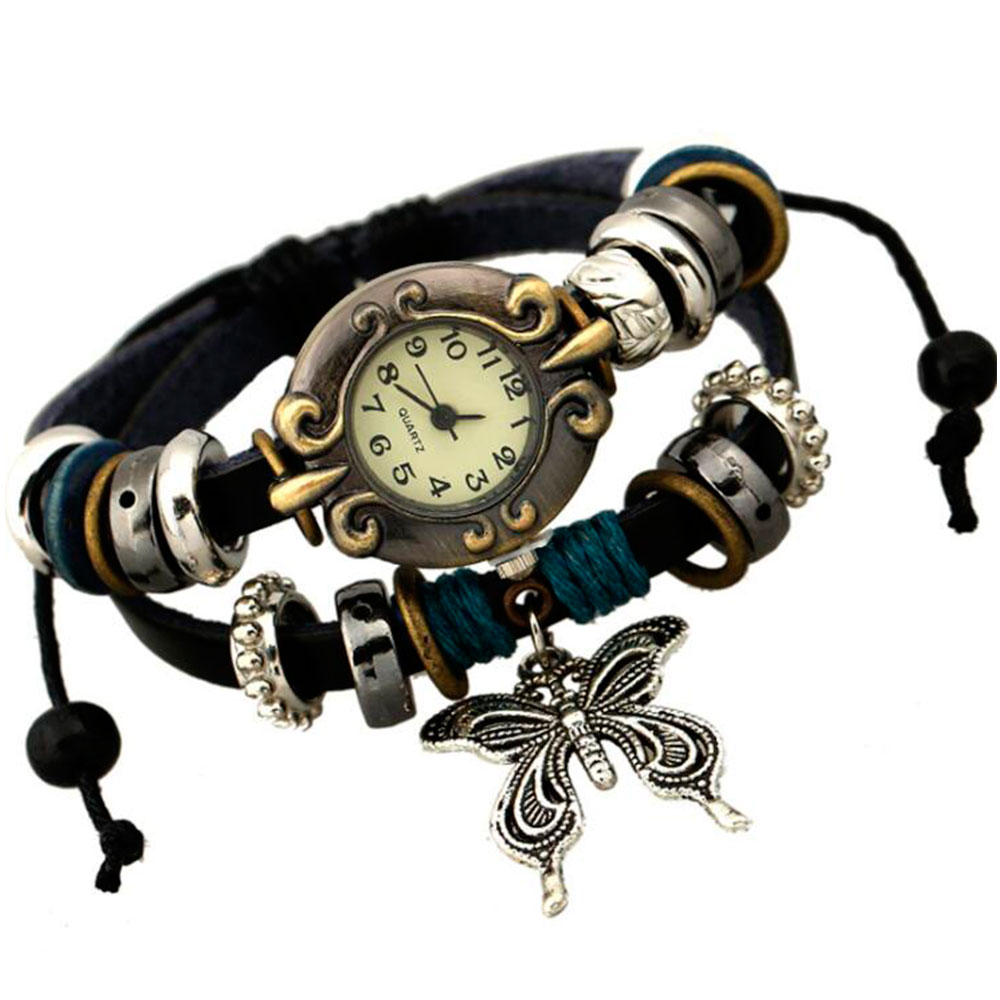 Handmade Butterfly Beads Brace - مراجعة Leather Watch Band Men وسعره