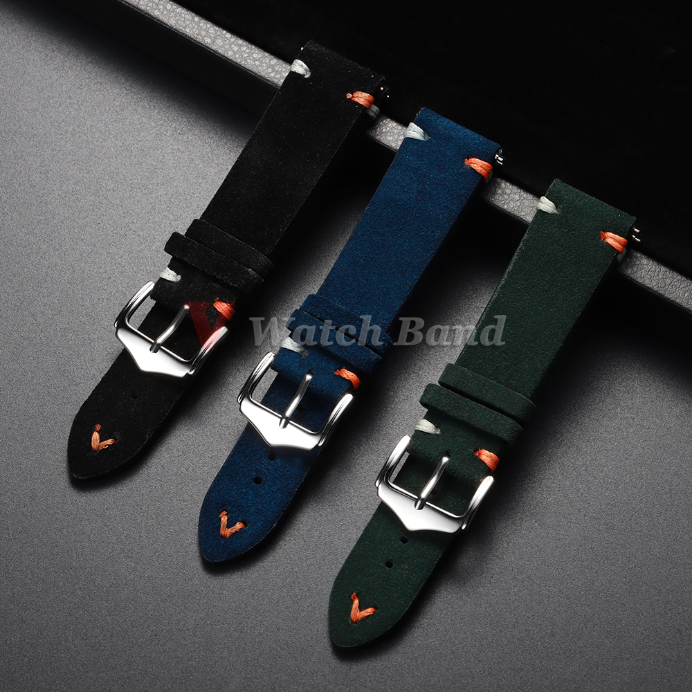 18mm 20mm 22mm Vintage Suede L - مراجعة Suede Strap Watch وسعره