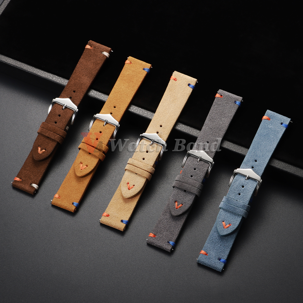 18mm 20mm 22mm Vintage Suede L - مراجعة Suede Strap Watch وسعره
