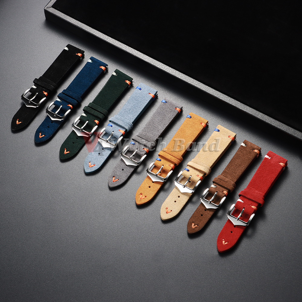 18mm 20mm 22mm Vintage Suede L - مراجعة Suede Strap Watch وسعره