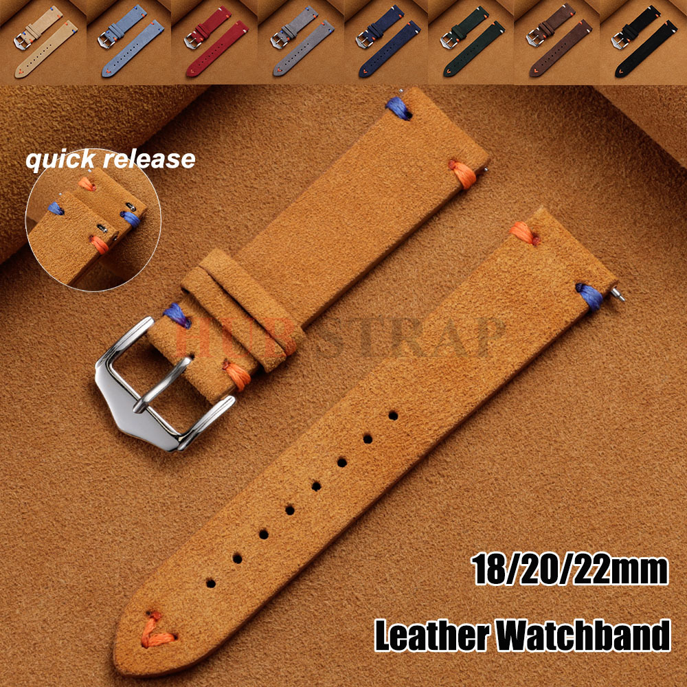 18mm 20mm 22mm Suede Leather S - مراجعة Suede Strap Watch وسعره