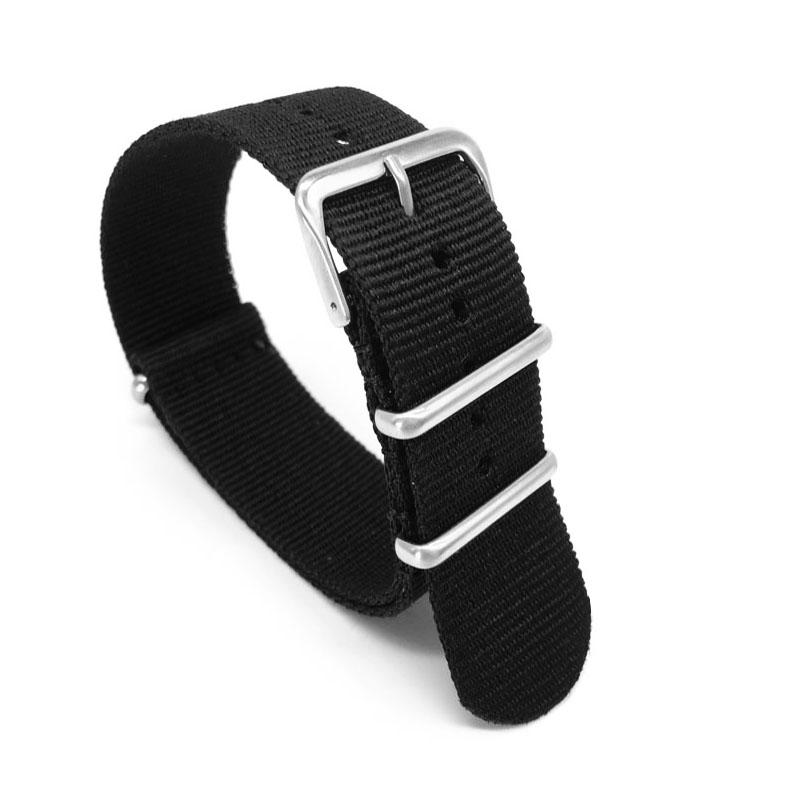 Black Nylon Strap for 16mm 18m - مراجعة Nato Strap Nylon وسعره