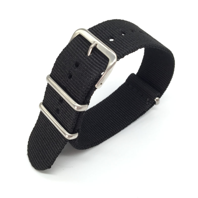 Black Nylon Strap for 16mm 18m - مراجعة Nato Strap Nylon وسعره