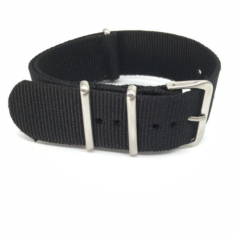 Black Nylon Strap for 16mm 18m - مراجعة Nato Strap Nylon وسعره