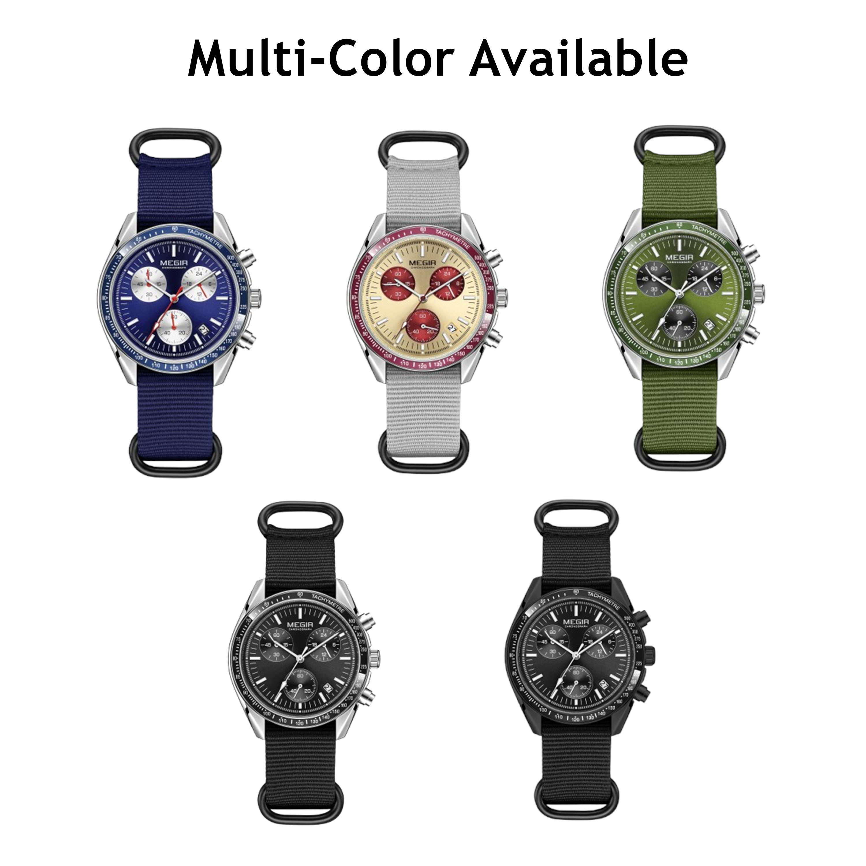 MEGIR Chronograph Canvas Strap - مراجعة Canvas Strap Watch وسعره