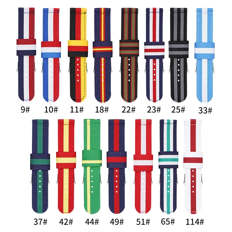 20mm 22mm Woven Nylon Strap fo - مراجعة Canvas Strap Watch وسعره