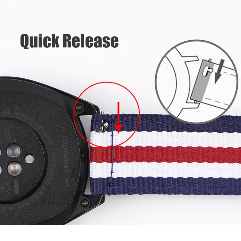 20mm 22mm Woven Nylon Strap fo - مراجعة Canvas Strap Watch وسعره
