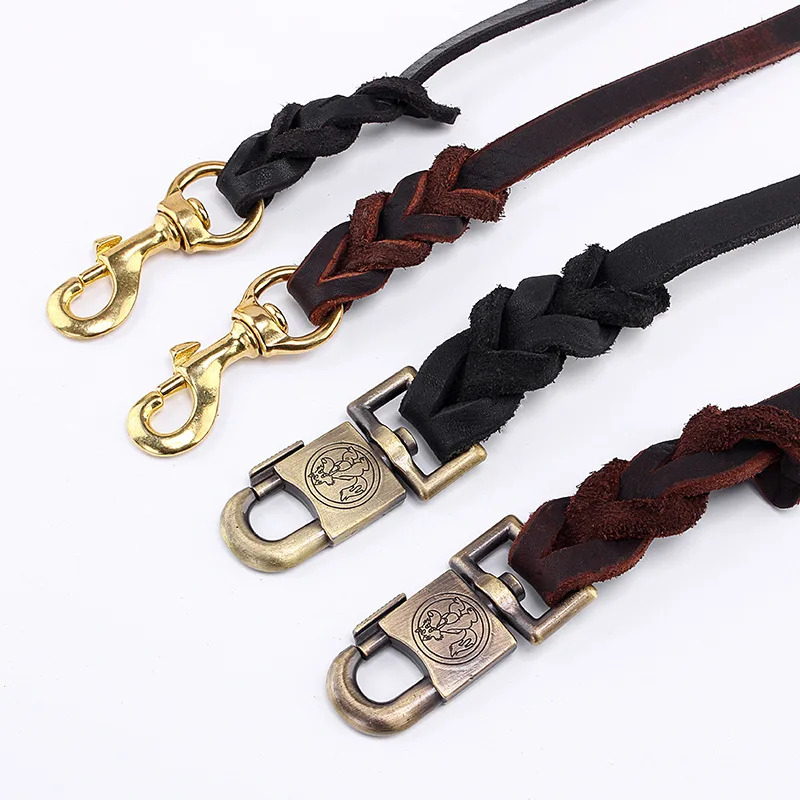 Genuine Leather Dog Leash - To - مراجعة Leather Strap Quick Release وسعره