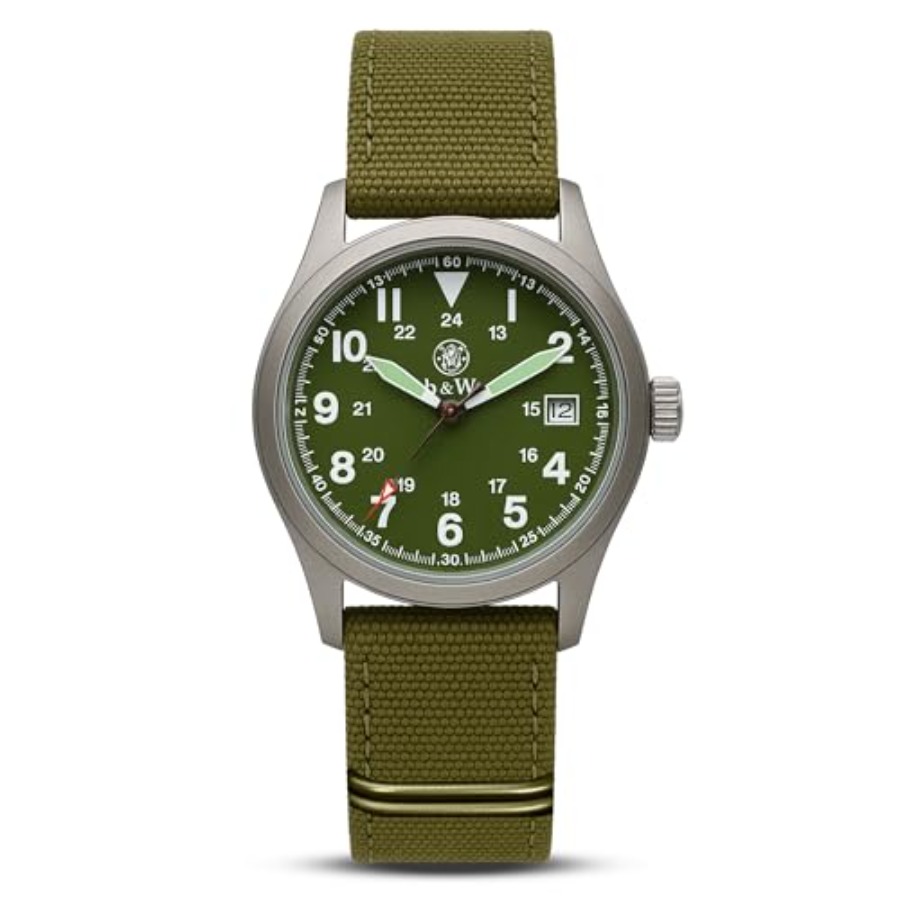 Men's Military Watch, 3 Interc - مراجعة Canvas Strap Watch وسعره