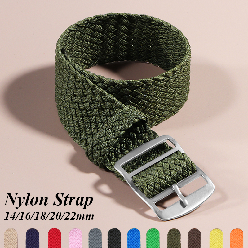 16mm 18mm 20mm 22mm Nylon Canv - مراجعة Perlon Strap Woven وسعره
