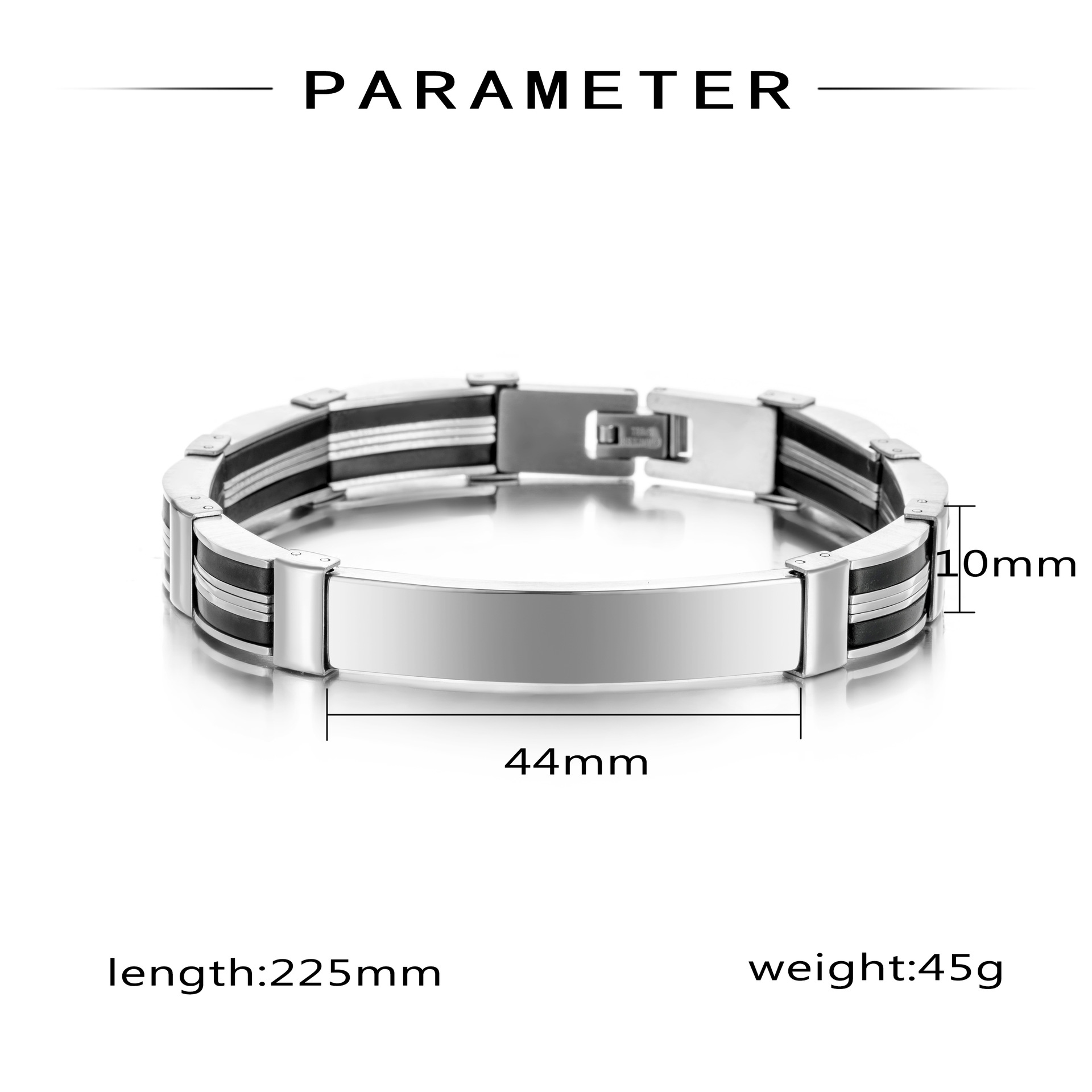 Punk Custom TEXT Name Men Stai - مراجعة Silicone Band Women وسعره