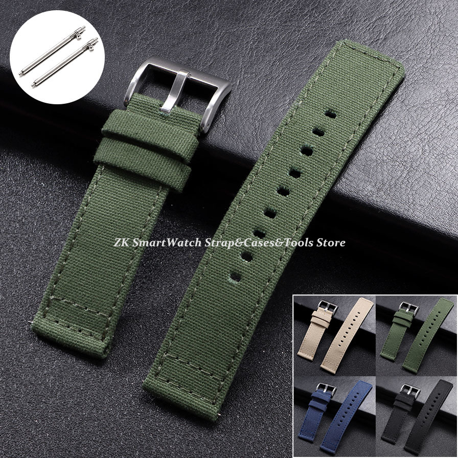 Nylon Watch Strap 20mm 22mm fo - مراجعة Canvas Strap Watch وسعره