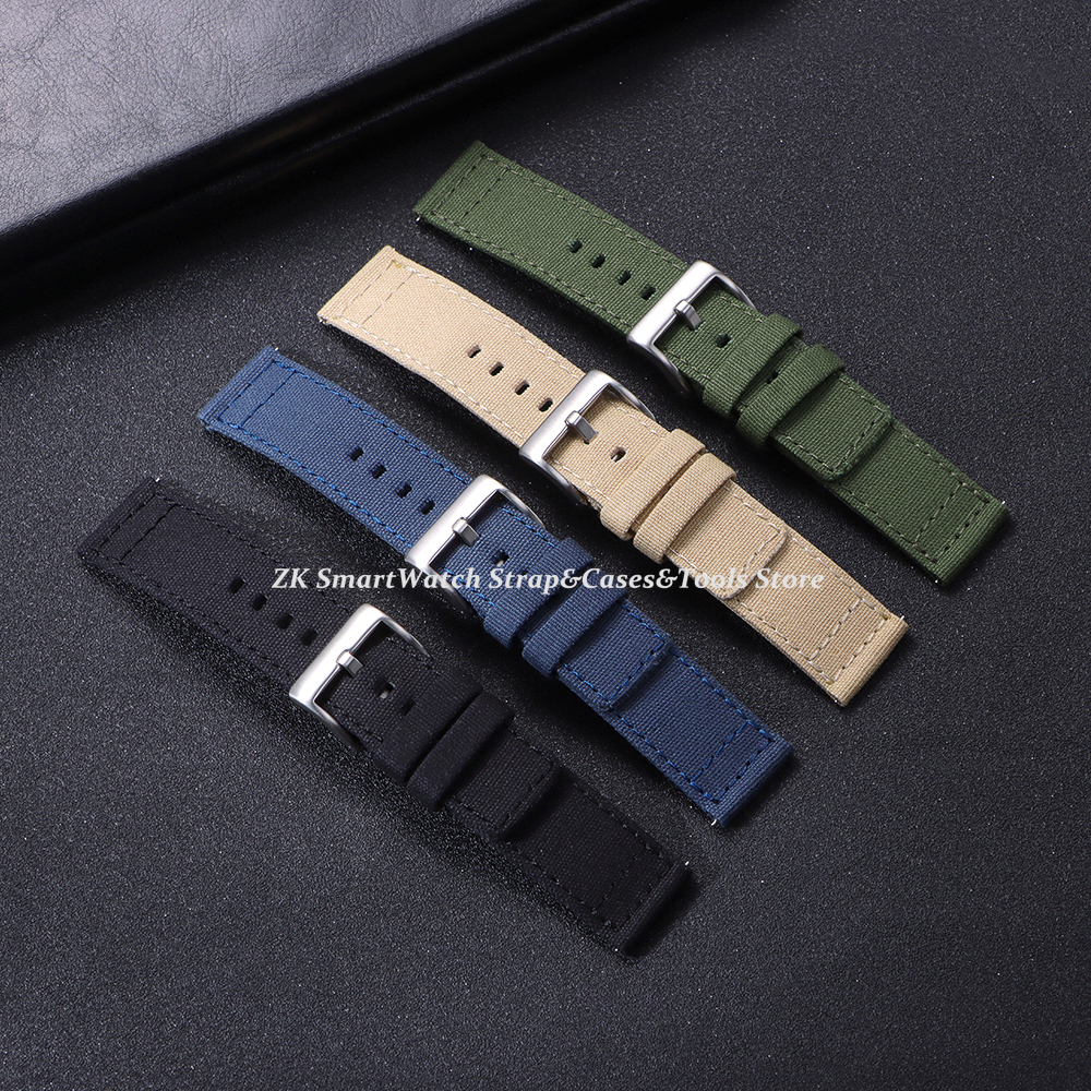 Nylon Watch Strap 20mm 22mm fo - مراجعة Canvas Strap Watch وسعره