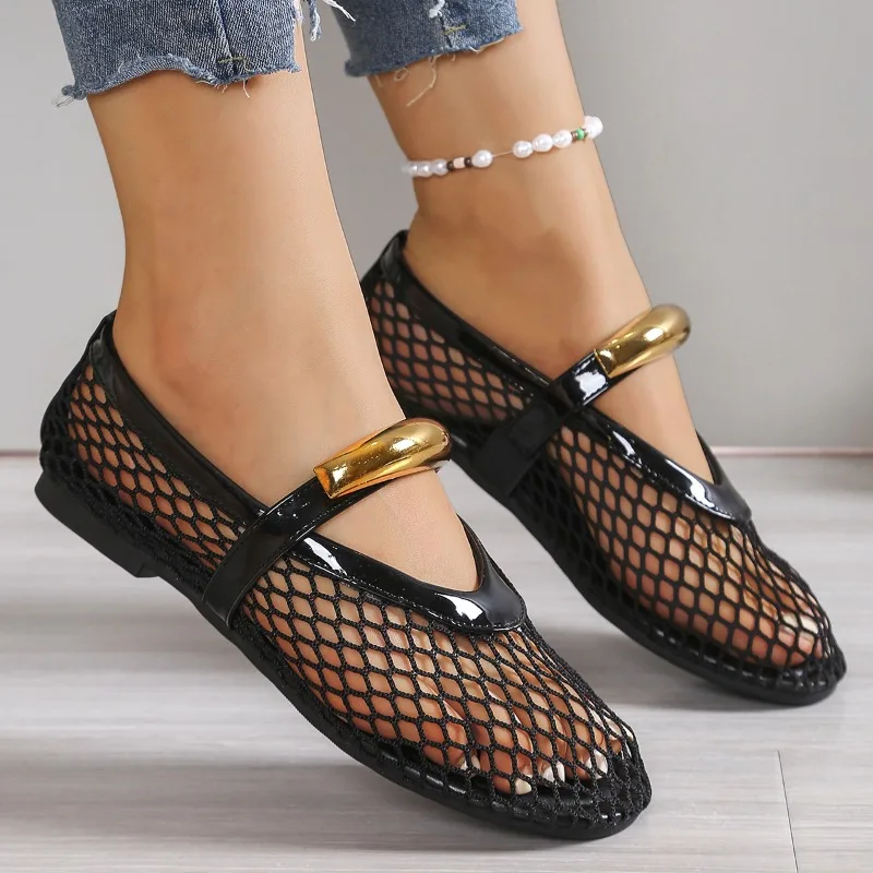 Women's Breathable Summer Roun - مراجعة Mesh Strap Metal وسعره