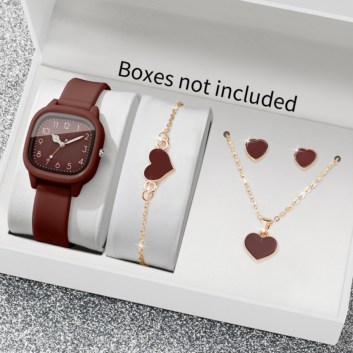 5PCS Fashion Women Watches Hea - مراجعة Silicone Band Women وسعره