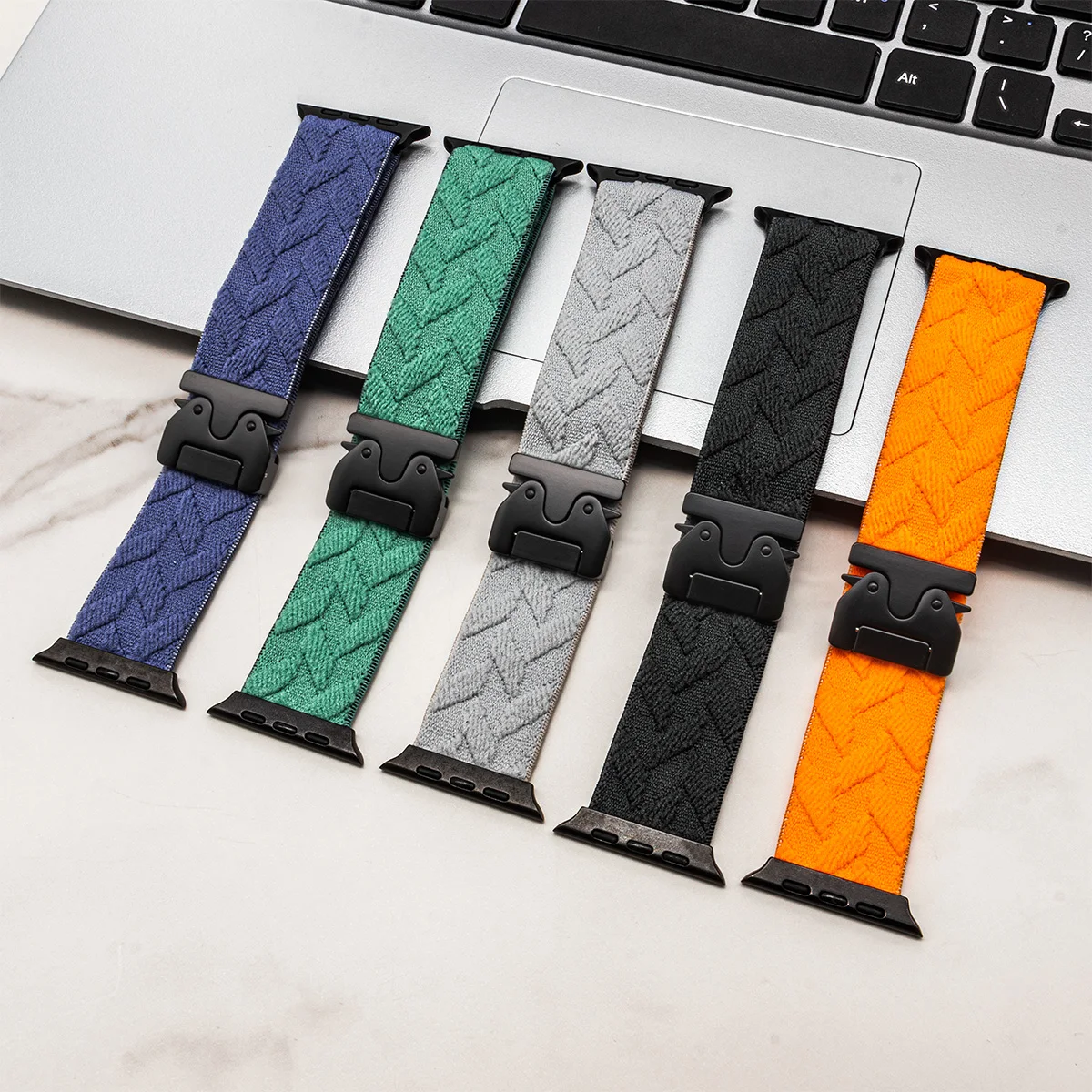 nylon strap for iwatch 10 9 8  - مراجعة Parachute Strap Elastic وسعره
