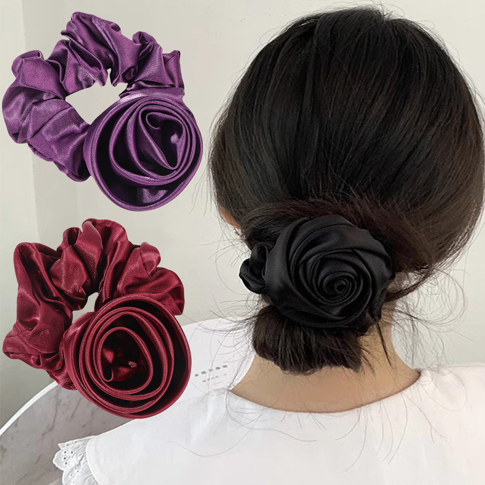Korean Women Rose Elastic Hair - مراجعة Silicone Band Women وسعره