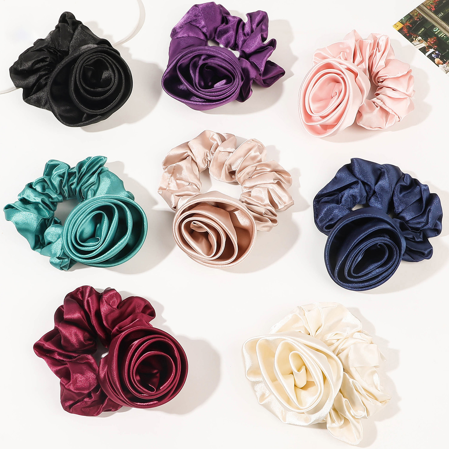 Korean Women Rose Elastic Hair - مراجعة Silicone Band Women وسعره