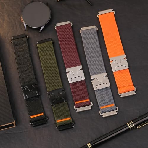 20mm 22mm band For Amazfit bip - مراجعة Parachute Strap Elastic وسعره