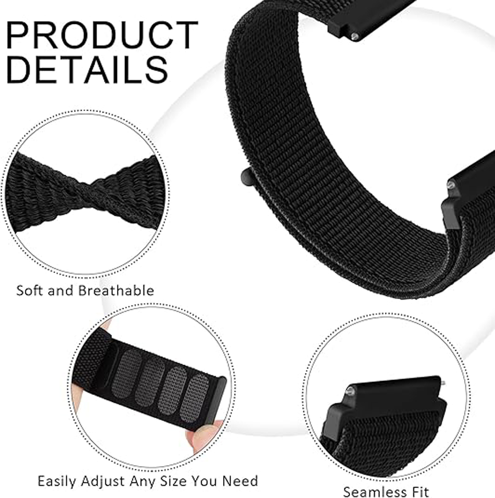 Nylon Breathable Loop Watchban - مراجعة Sport Loop Velcro وسعره