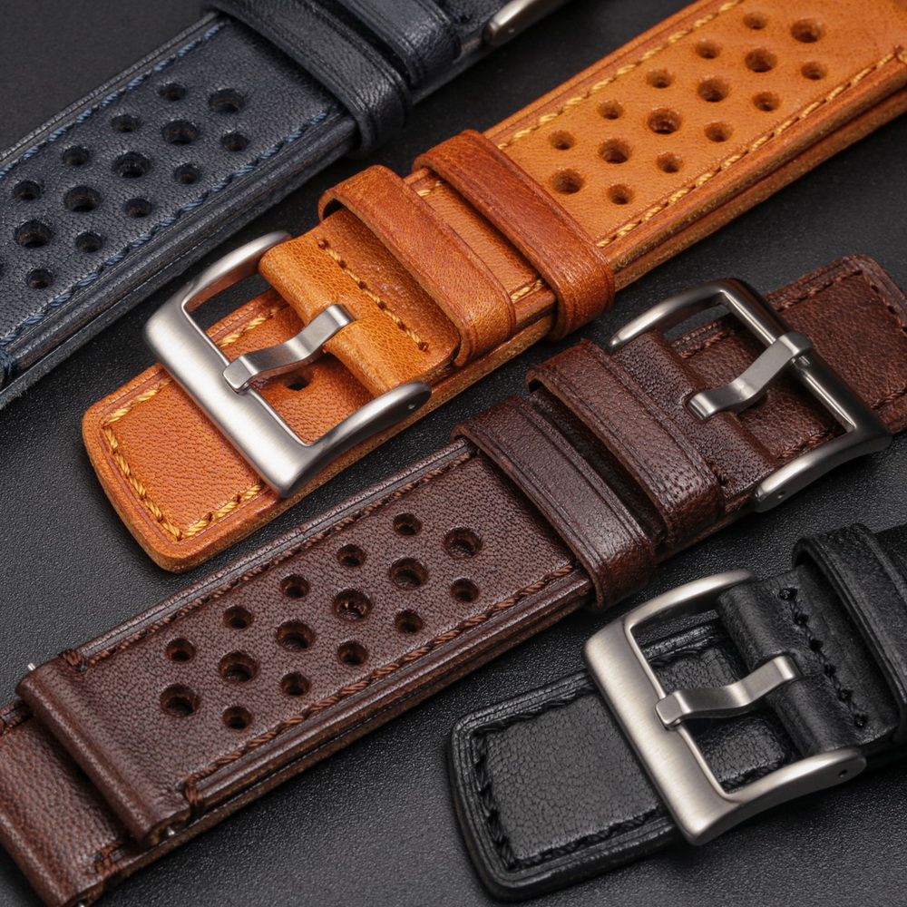 Hemsut Cowhide Watch Band Quic - مراجعة Leather Strap Quick Release وسعره