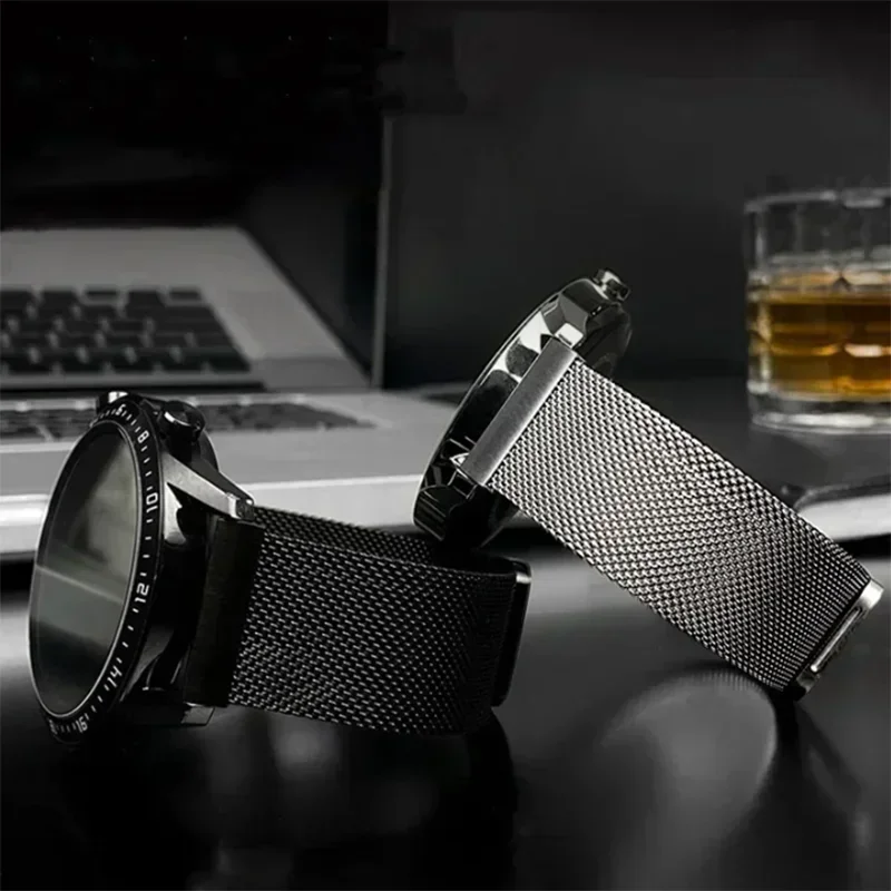20/22mm Metal Milanese Loop Ba - مراجعة Milanese Loop Magnetic وسعره