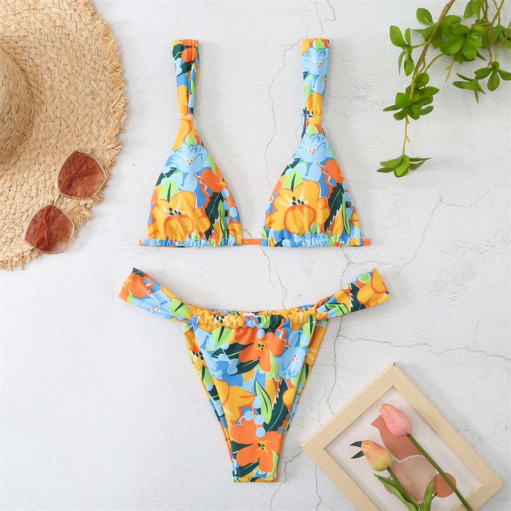 Vintage Print Bikini Thong Str - مراجعة Tropic Strap Vintage وسعره