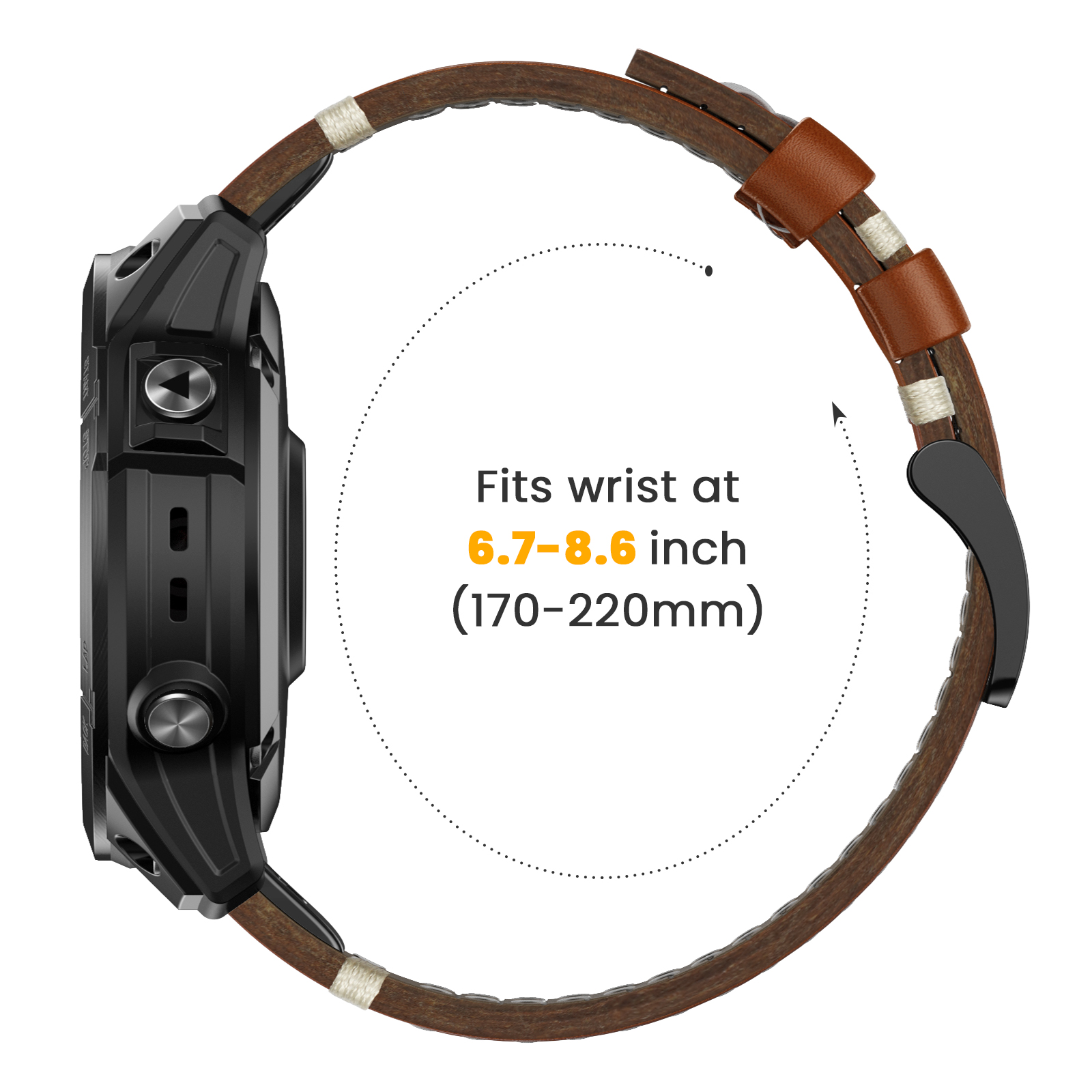22 26mm Genuine Leather Strap  - مراجعة Leather Strap Quick Release وسعره