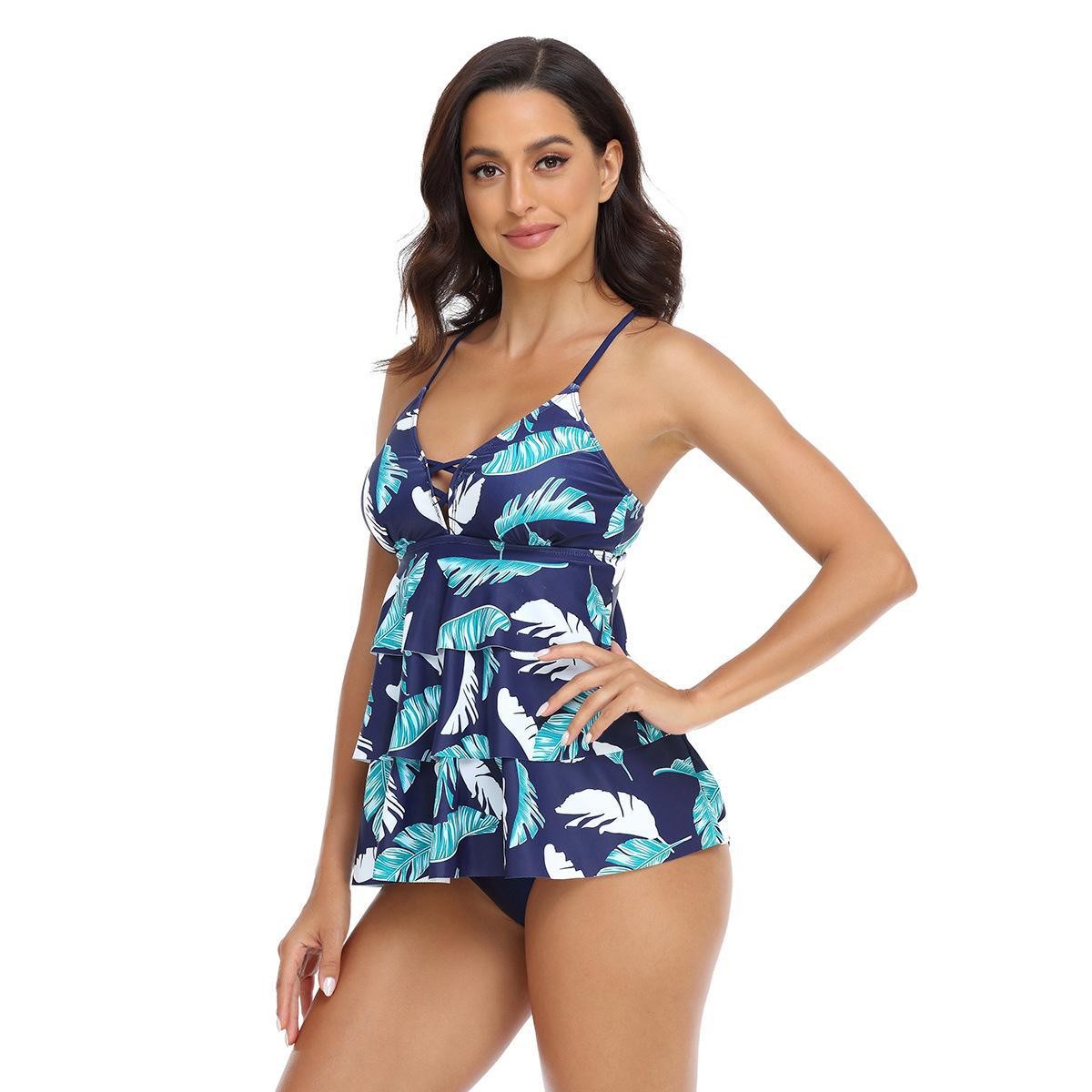 Woman Tankini Tropical Leaf Pr - مراجعة Tropic Strap Vintage وسعره