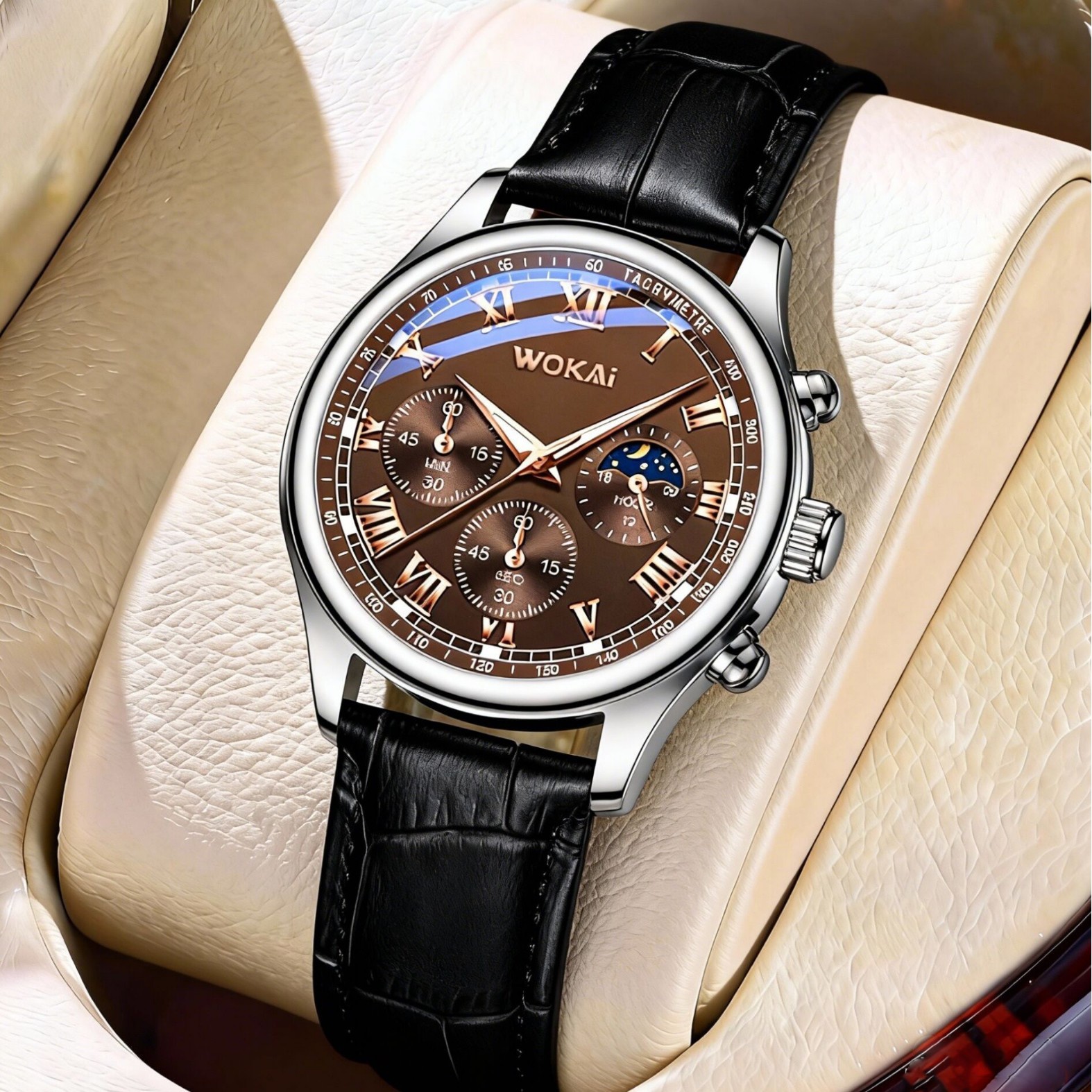 Luxury Men Business Watches Fa - مراجعة Leather Watch Band Men وسعره