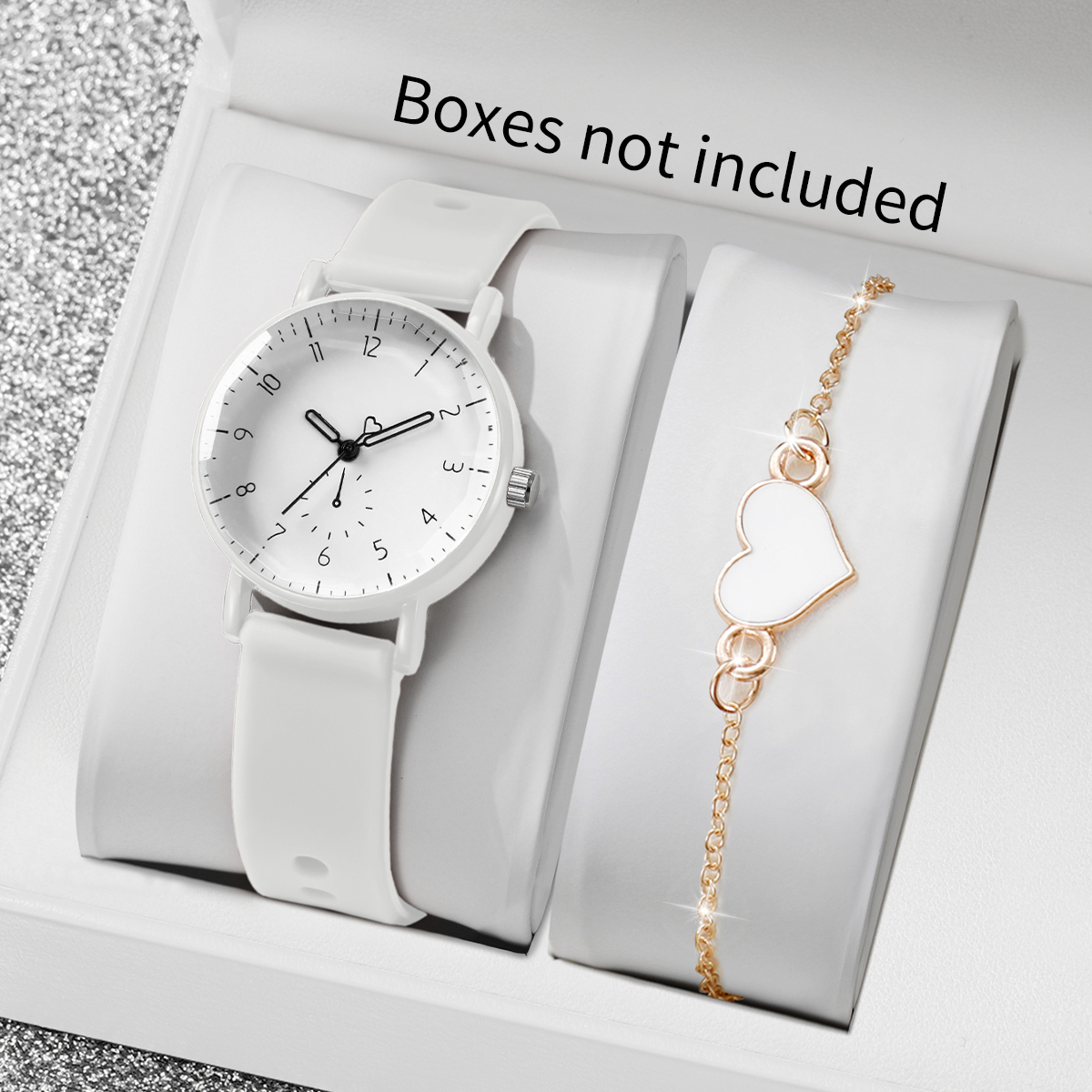 2PCS Simple Arabic Dial Women  - مراجعة Silicone Band Women وسعره